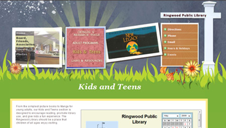 Kid's Page, Ringwood Library Website